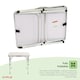 image 7 of 75cm Portable Folding Outdoor Camping Kitchen Work Top Table | White