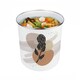 image 6 of Proteas Flowers Food Waste Caddy - Metal 2L Decorative Kitchen Compost Bin