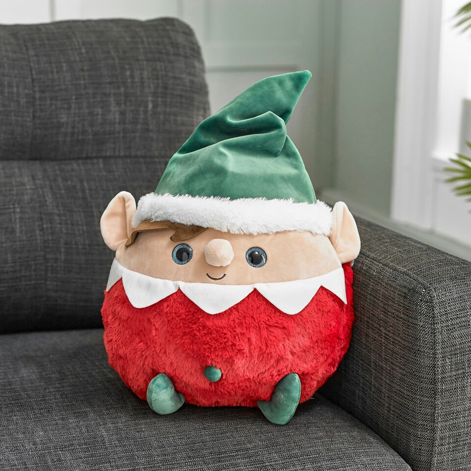 image 1 of Soft Cuddly Giant Handwarmer Cozy Christmas Elf