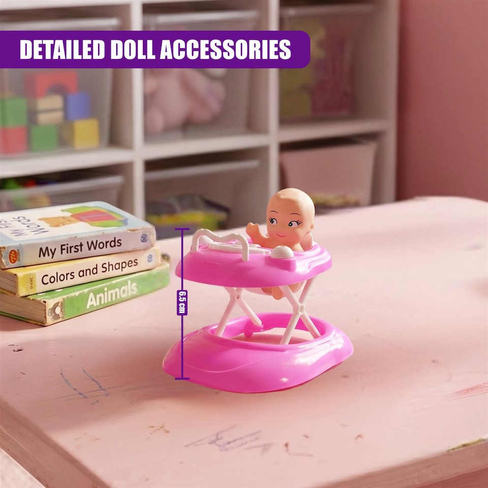 image 1 of BiBi Doll 11" Pregnant Doll with Baby in Tummy, Push Chair & Accessories