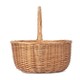 image 3 of Basket Double Steamed Oval Shopping Basket | Brown | Brown | S