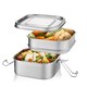 image 1 of GEFU ENDURE Premium Double-Tier Lunchbox, Stainless Steel