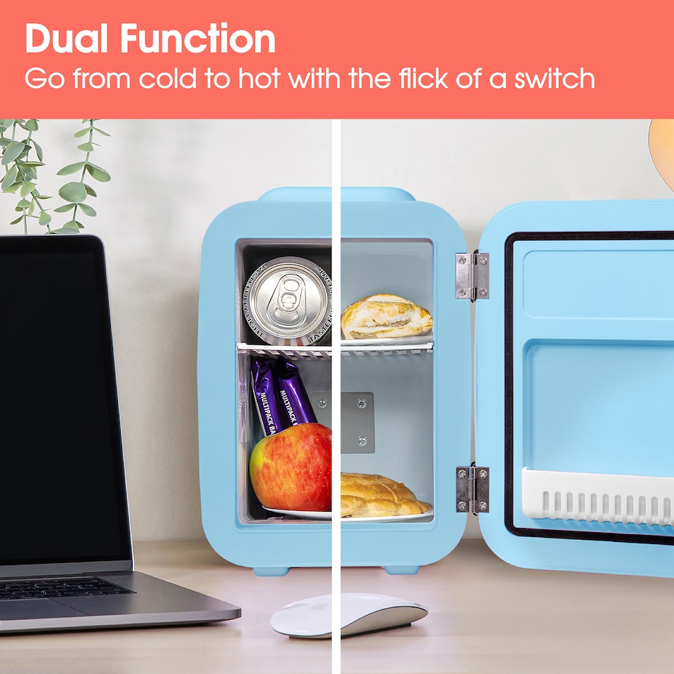 image 1 of Abode Retro 4L Mini Cooler and Warmer Blue A4CLR201BL