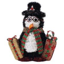 Large Penguin Christmas Tinsel Decoration