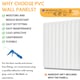image 7 of NOVECRAFTO Fluted Line 3D Wall Panels – 6 Sheets 1.5 sqm (16.15 sqft) – Decorative Matte PVC Panels 50x50cm – Modern Fluted Design White
