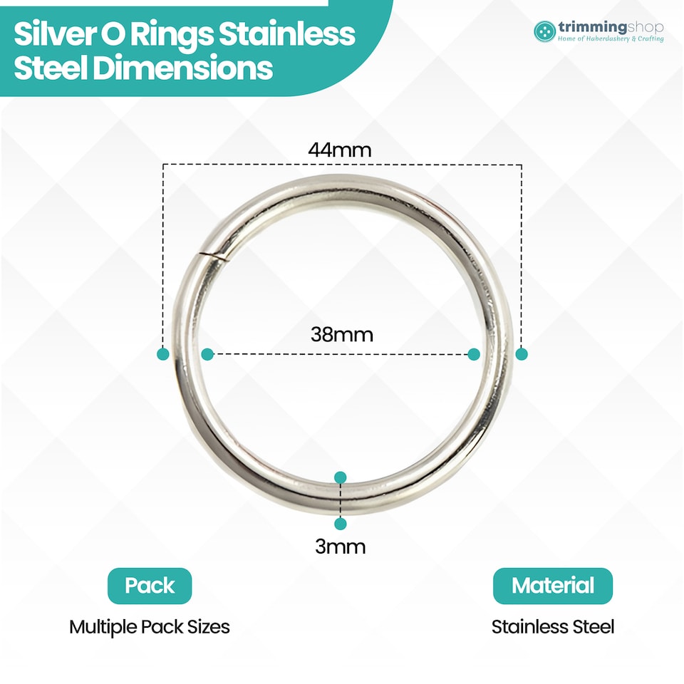 image 1 of 38mm O Rings Stainless Steel Split Rings Round Ring Keyring Hoops - Silver