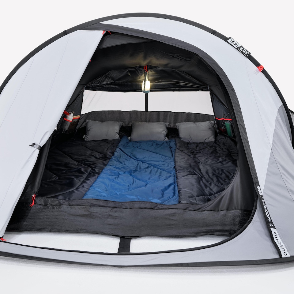 image 1 of Decathlon Instant 3-person camping tent, 2 Seconds Fresh & Black