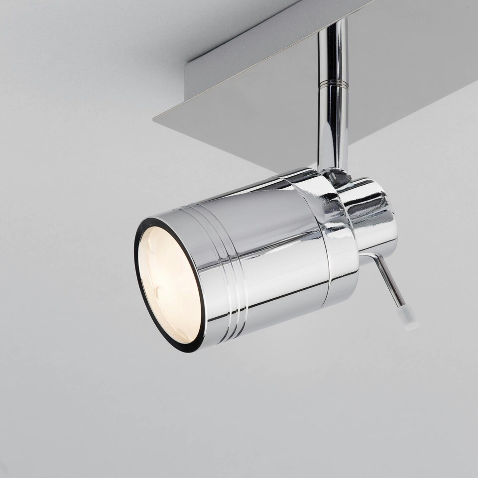 image 1 of BHS Hector Bathroom Ceiling Spotlight Bar | Silver | Chrome | 1