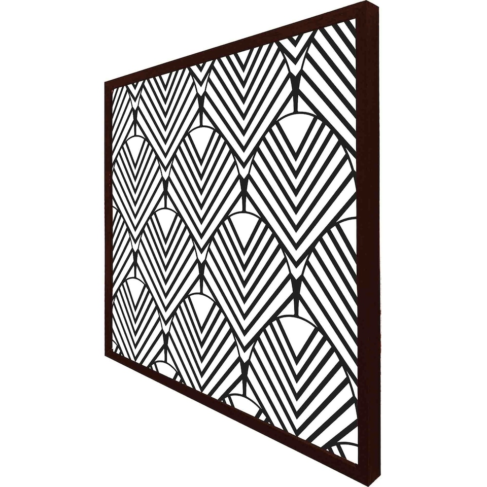 image 1 of Black geometric decoration (Picture Frame) Brown | Oak | M