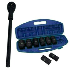 3/4" Ratchet 20 teeth 500mm Total Length + 8 Deep Impact Sockets 24 - 38mm