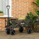 image 7 of Outsunny Foldable Garden Cart, Outdoor Utility Wagon with Carry Bag, Camouflage