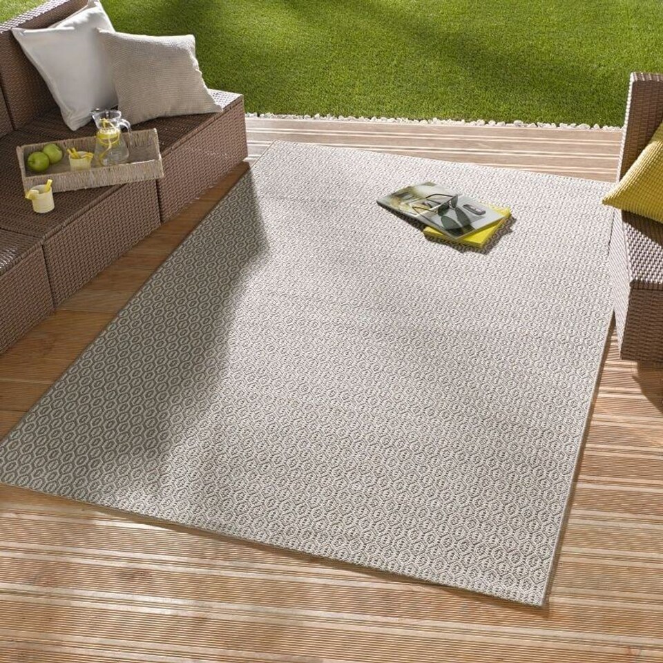 image 1 of The Rugs Indoor Outdoor Coin Rug Geometric Design, Polypropylene, Durable