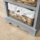 image 5 of Chest Of Drawers Hallway Storage Organiser Wooden Wicker Baskets Fully Assembled Grey | 6 Drawers