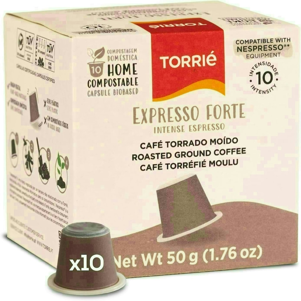 image 1 of Home Compostable - Intense Taste - Nespresso ® Compatible Biodegradable Coffee Capsules (10 Pods)