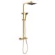 image 1 of Thermostatic Shower Kit Fixed Head Adjustable Handset Brushed Brass | Copper | Brushed Brass | 1