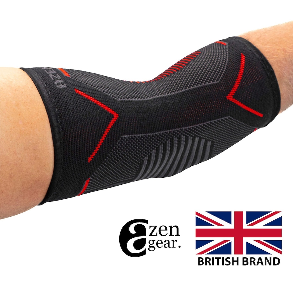 image 1 of aZengear Elbow Support Brace (2 Pack) for Men and Women, Tennis and Golfers Elbow Compression Sleeves