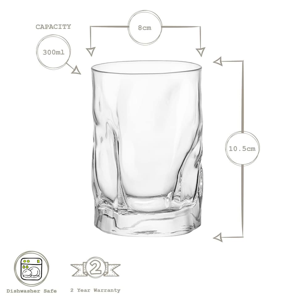 image 1 of Bormioli Rocco Sorgente Water Glasses - 300ml - Pack of 6 Clear
