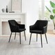 image 2 of Furniturebox Calla 2x Black Faux Leather Black Leg Dining Chair