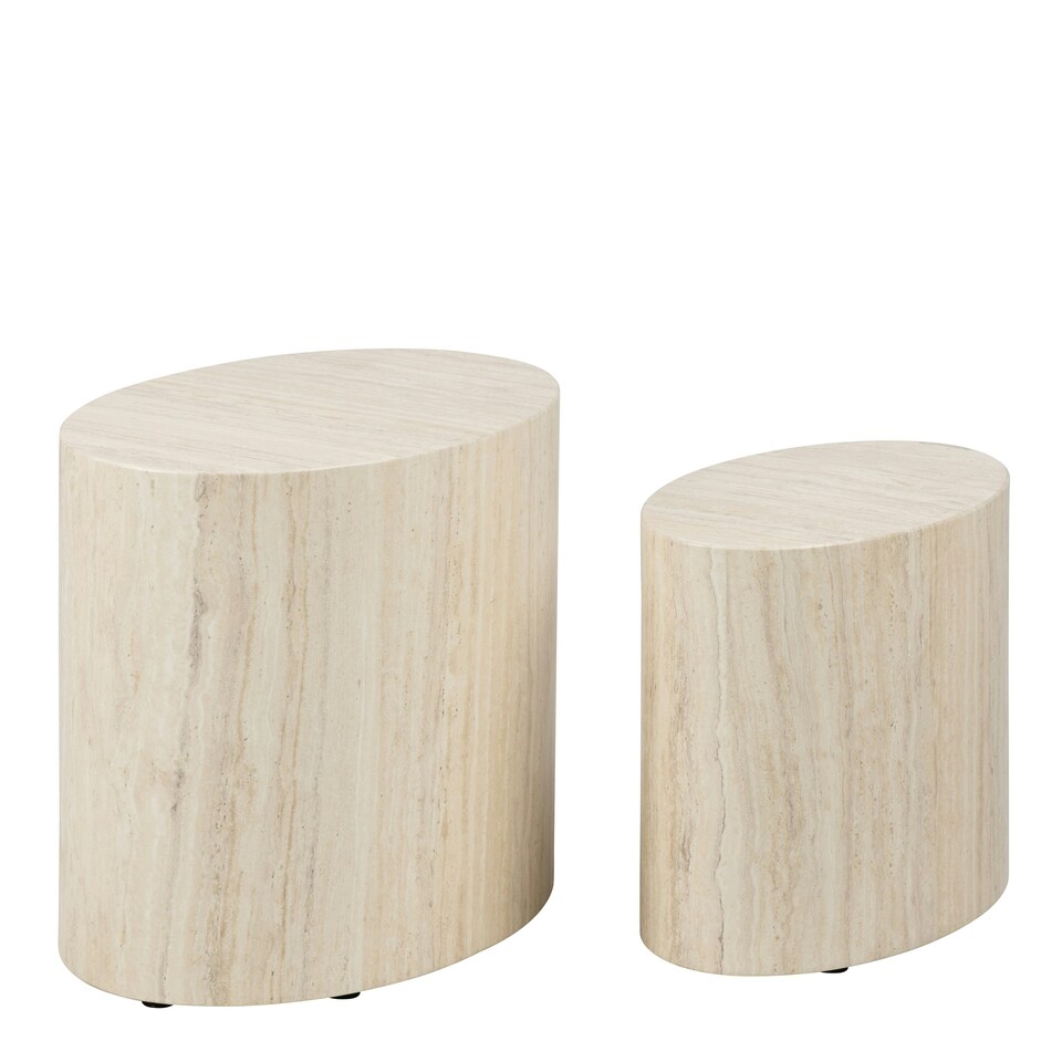 image 1 of Mice Oval Coffee Table Set in Light Oak
