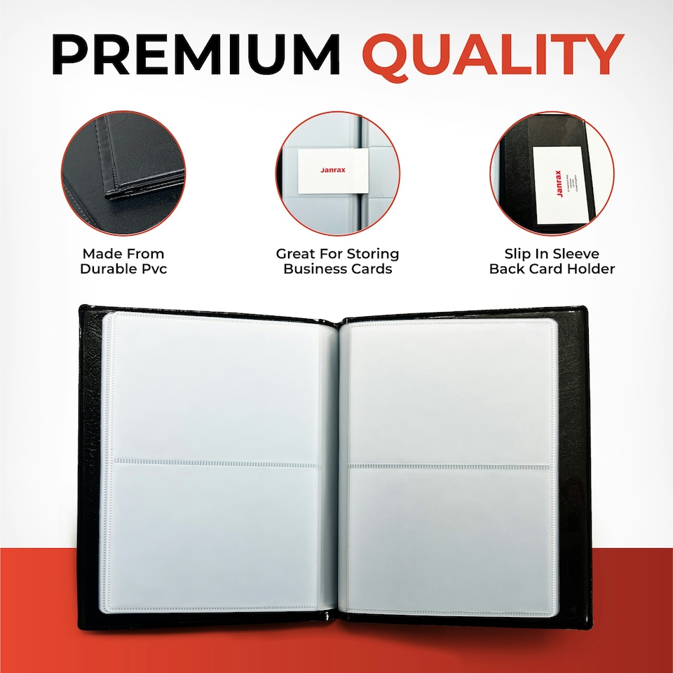 image 1 of 40 Pocket Black Name Business Card Holder by Janrax