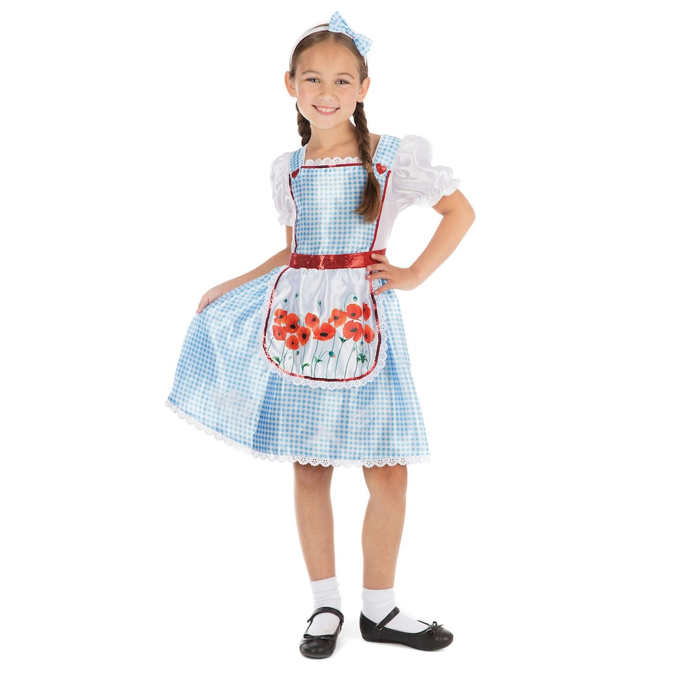 Bristol Novelty Childrens/Girls Fairy Tale Costume - Blue/White/Red - M M