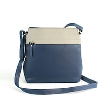 Eastern Counties Leather Womens/Ladies Opal Leather Handbag - Ink/Grey - One Size | Blue