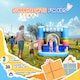 image 9 of Outsunny Kids Bouncy Castle with Pool Outdoor Trampoline W Net Blower 3-8 Yrs