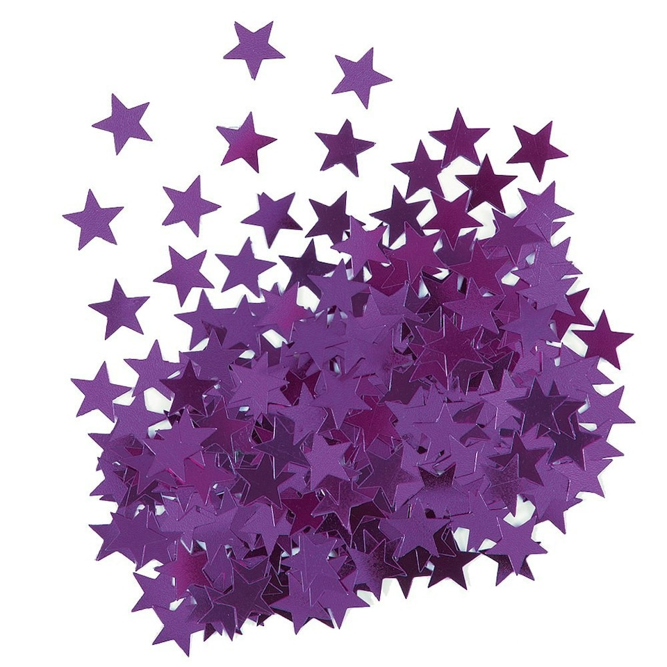 image 1 of Unique Party Paper Stars Confetti - Purple - One Size