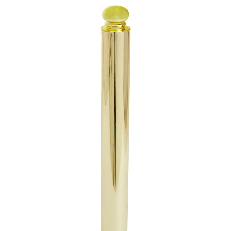image 1 of Interiors by Premier Stable Light Gold Large Toilet Roll Holder With Marble Base, Design Toilet Holder, Sturdy Roll Holder
