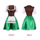 image 5 of Green & Brown Bavarian Dress with Stockings, Plaits & Hat Brown | S