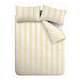 image 5 of Catherine Lansfield Cove Stripe Reversible Duvet Cover Set | Yellow | King