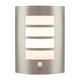 image 1 of Modern Outdoor IP44 Stainless Steel Flush Wall Lamp Fitting with PIR Sensor | Silver