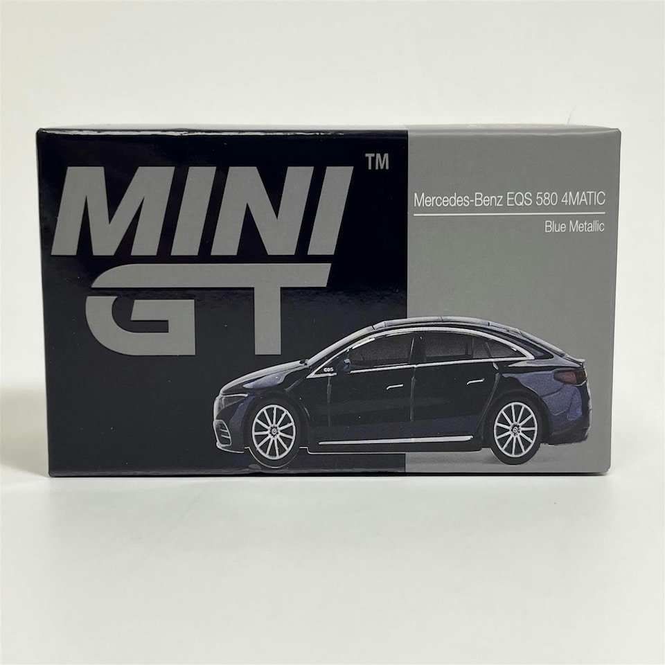 image 1 of Mercedes-Benz EQS 580 4MATIC Blue Metallic RHD 1:64 Scale Mini GT MGT00559R