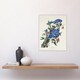 image 4 of Blue Jay and Trumpet Flowers Audubon Nature Wall Art Poster Print 12X16"