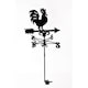 image 3 of Traditional Cockerel Weathervane - Steel - L39 x W39 x H93 cm - Black