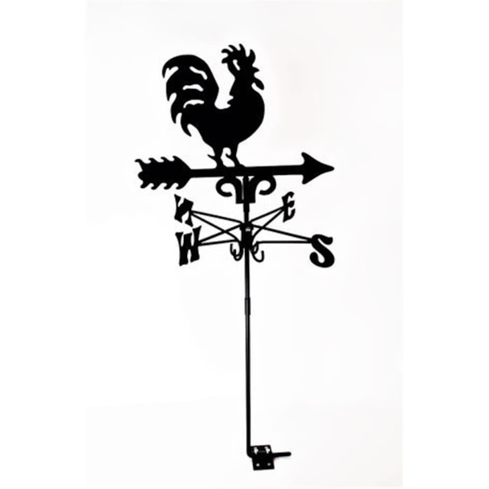 image 1 of Traditional Cockerel Weathervane - Steel - L39 x W39 x H93 cm - Black