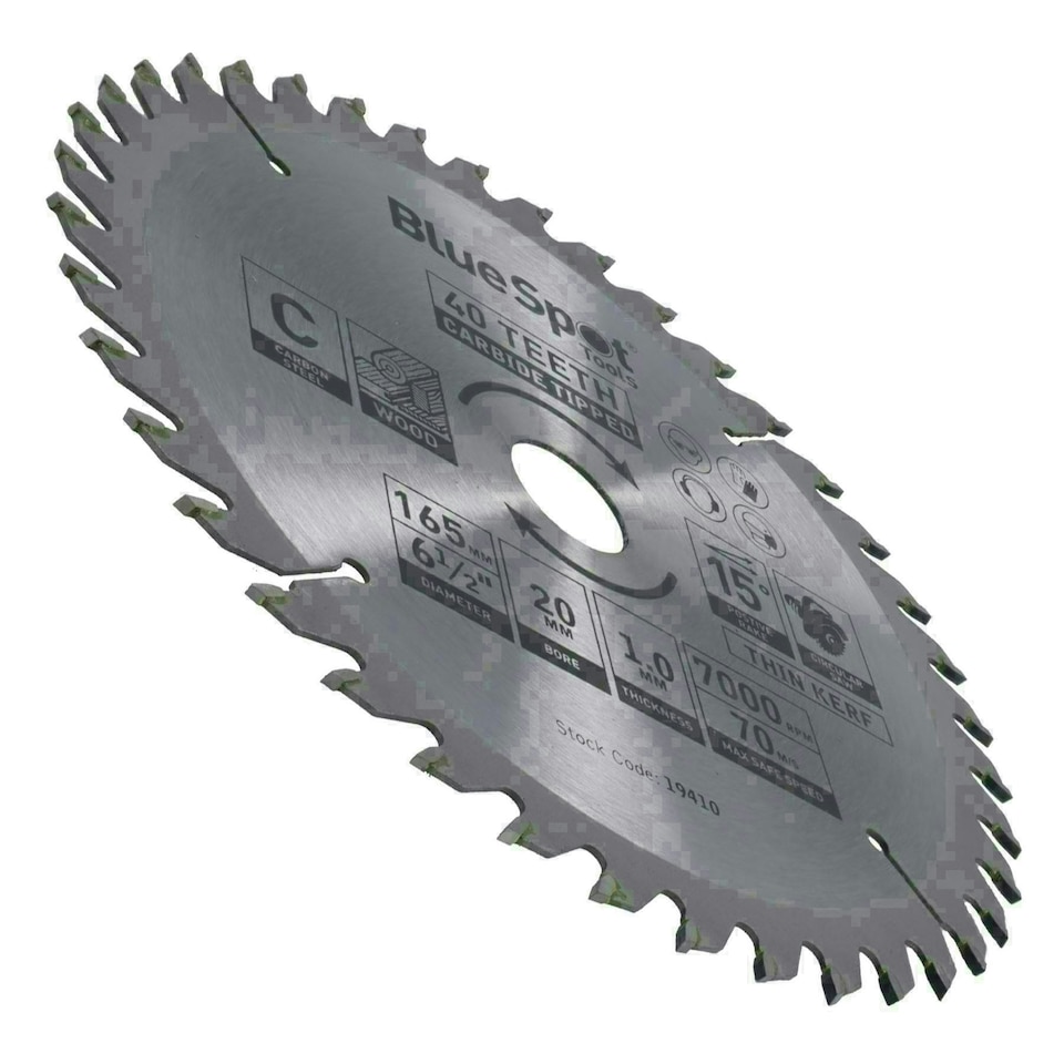 image 1 of Circular Saw Blade 165mm x 16 / 20mm 40 Teeth TCT Cutting Disc Wood 5pc