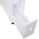 image 8 of HOMCOM 72x16cm Narrow Bathroom Storage Unit w  2 Drawers Open Top 4 Wheels Slimline Modern Rolling Home Organisation | White | White