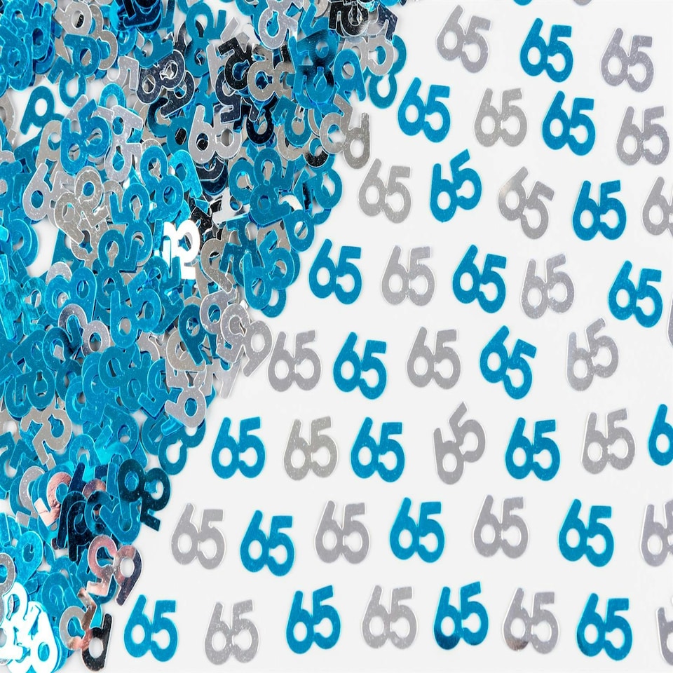 image 1 of 65th Confetti Blue/Silver - 4 Packs, 14g Each