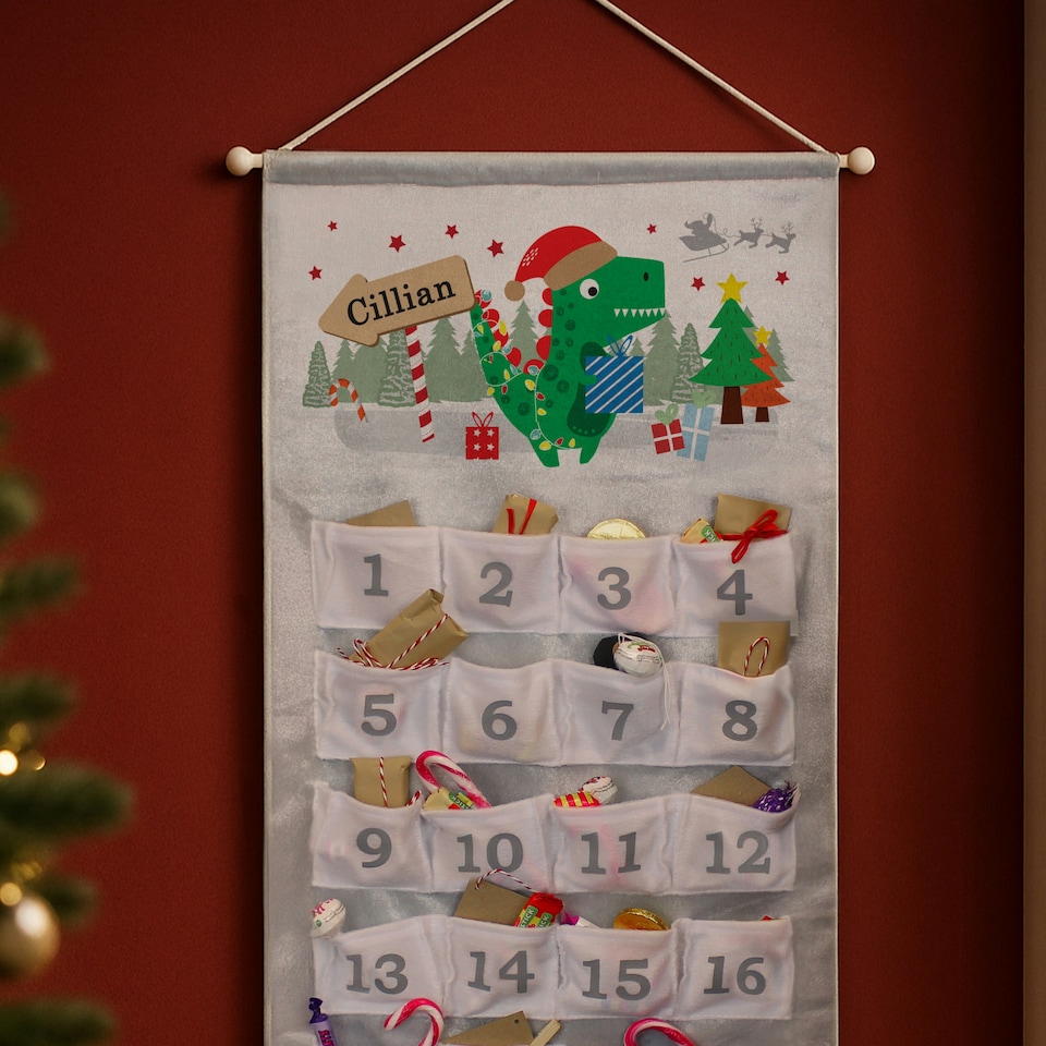 image 1 of Personalised Dinosaur Advent Calendar