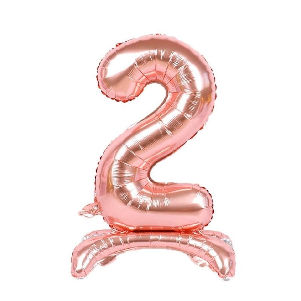 Realmax Standing Number 2 Foil Balloon - Rose Gold - One Size
