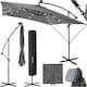 image 1 of Parasol Sunna - 250 x 250 cm with LED solar lighting, with protective cover Grey | Light Grey