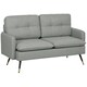 image 1 of HOMCOM Modern Upholstered Two Seater Sofa for Bedroom Living Room Grey