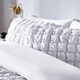 image 2 of OHS Soft Quilted Seersucker Duvet Cover Set White | White | Double