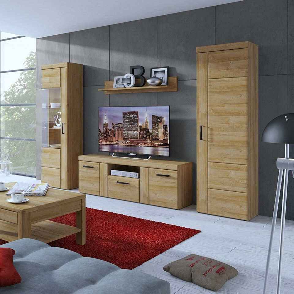 image 1 of Cortina Tall Cupboard (RH) in Grandson Oak