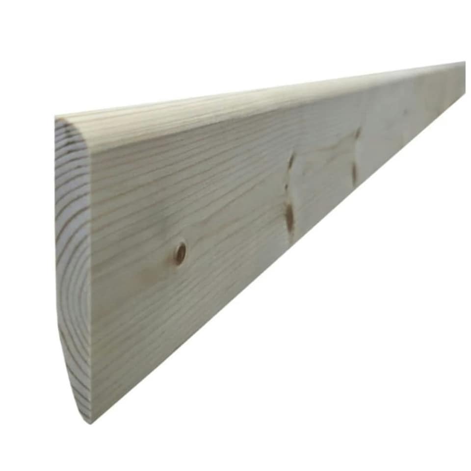 image 1 of PACK OF 5 (Total 5 Units) - 19mm x 100mm (15mm x 95mm Finish) Dual Profile Chamfered & Round Timber Skirting Board- 4.2m Length