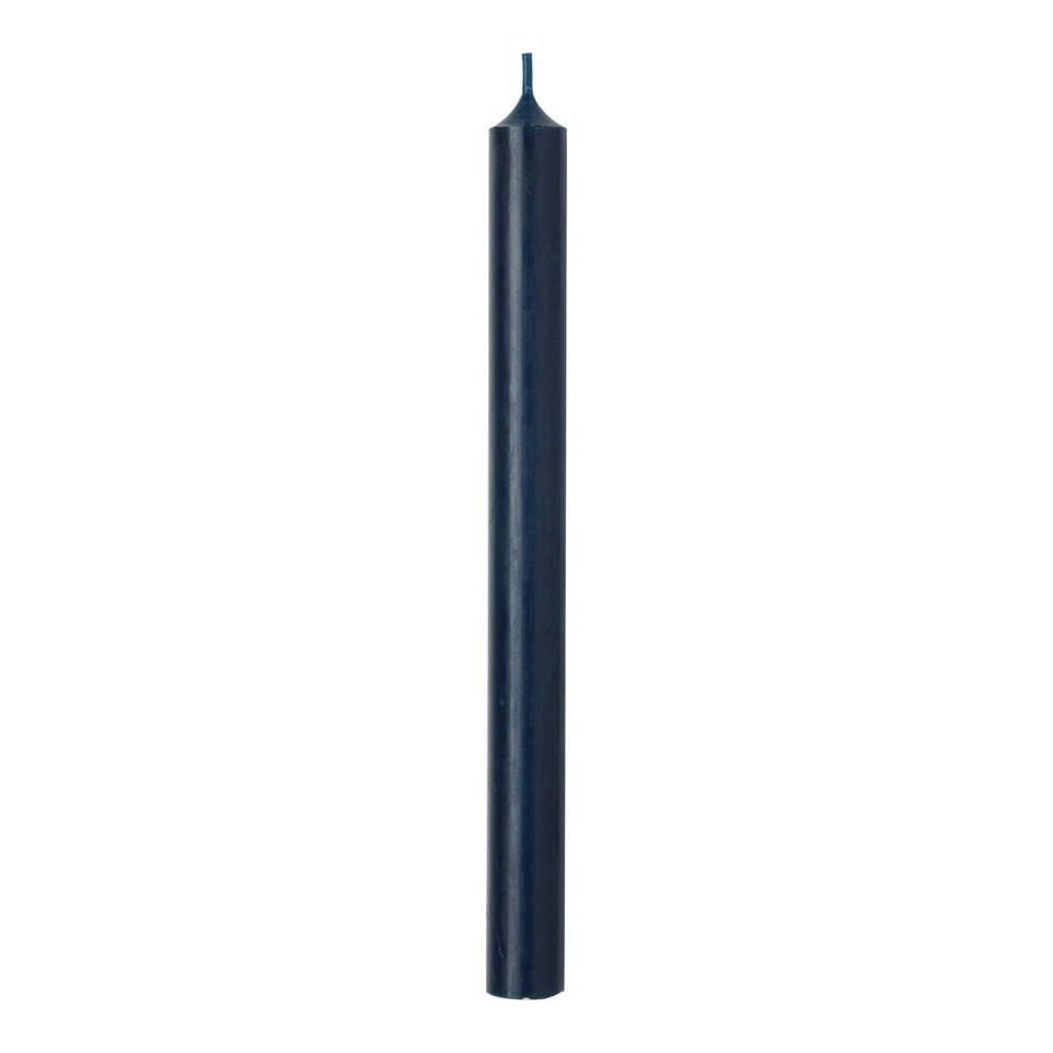 IHR Dinner Candle Tall Solid Coloured Unscented 25cm Blue