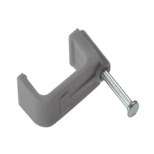 Forgefix Cable Clip Flat Grey 6.00Mm Box 100