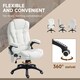 image 8 of Vinsetto Office Chair w/ Heating Massage Points Relaxing Reclining White