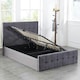 image 5 of Ottoman Storage Bed grey 3ft single and 1 mattress velvet cushioned bedroom